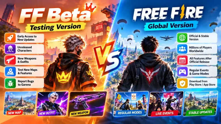 FF Beta vs Free Fire Global