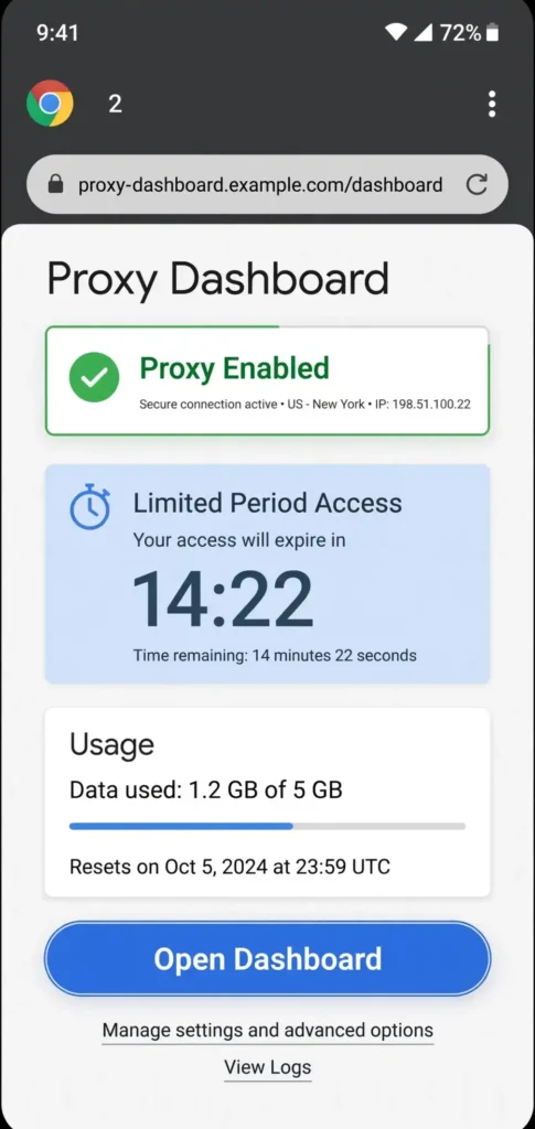 enable proxy