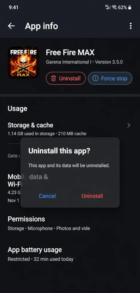 uninstalling ff max